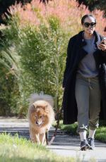 RACHEL LINDSAY Out for a Morning Walk with Her Dogs in Los Angeles 12/16/2024