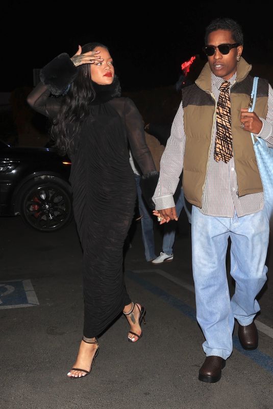 RIHANNA and A$AP Rocky Arrives at a Party at Hind in West Hollywood 12/16/2024