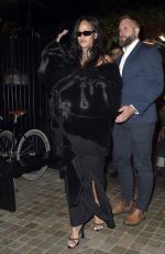 RIHANNA and ASAP Rocky Leaves Chiltern Firehouse at 4am in London 12/03/2024