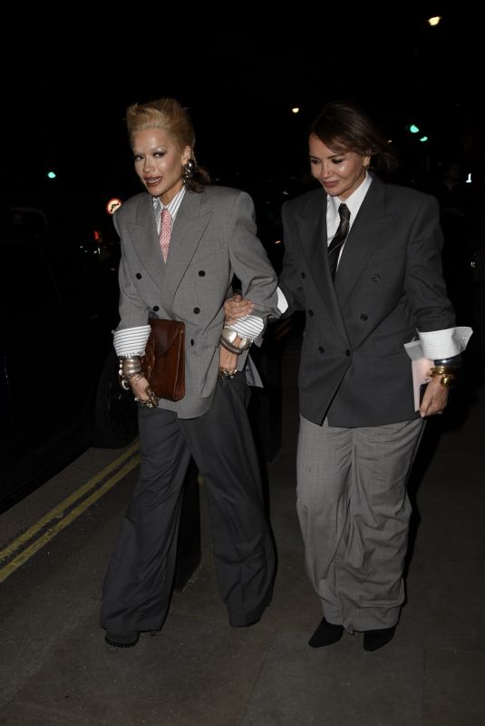 RITA ORA and VERA SAHATCIU Leaves Fashion Awards in London 12/02/2024