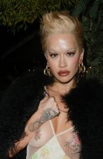 RITA ORA Arrives at Vas J Morgan British Fashion Awards Afterparty in London 12/02/2024