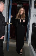 ROSIE HUNTINGTON-WHITELEY Leaves Dinner at Oswald