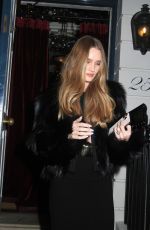 ROSIE HUNTINGTON-WHITELEY Leaves Dinner at Oswald