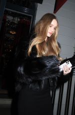 ROSIE HUNTINGTON-WHITELEY Leaves Dinner at Oswald