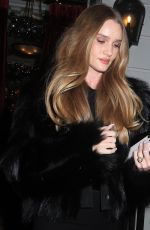 ROSIE HUNTINGTON-WHITELEY Leaves Dinner at Oswald