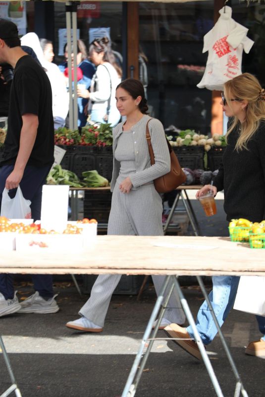RYAN NEWMAN Out Shopping at the Farmer