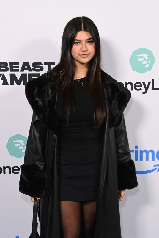SARA ECHEAGARAY at Beast Games Premiere in Santa Monica 12/18/2024