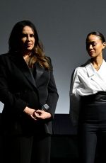 SELENA GOMEZ and ZOE SALDANA at MoMA