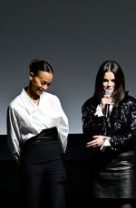 SELENA GOMEZ and ZOE SALDANA at MoMA