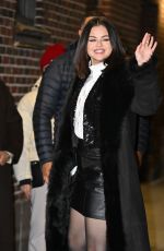 SELENA GOMEZ Arrives at Late Show with Stephen Colbert in New York City 12/03/2024