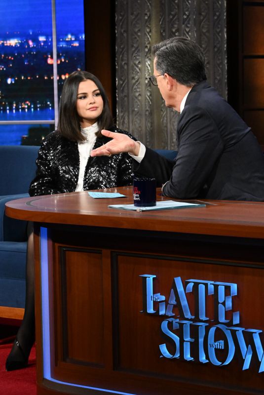 SELENA GOMEZ at Late Show with Stephen Colbert 12/03/2024