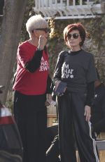 SHARON OSBOURNE Waiting for Her Ride at Valet in Beverly Hills 12/06/2024