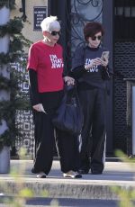 SHARON OSBOURNE Waiting for Her Ride at Valet in Beverly Hills 12/06/2024