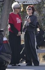 SHARON OSBOURNE Waiting for Her Ride at Valet in Beverly Hills 12/06/2024