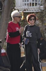 SHARON OSBOURNE Waiting for Her Ride at Valet in Beverly Hills 12/06/2024