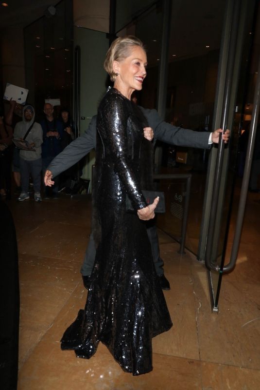SHARON STONE Arrives at 38th American Cinematheque Awards in Beverly Hills 12/06/2024
