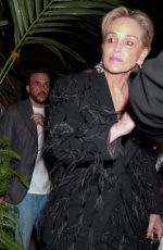 SHARON STONE Arrives at Brunello Cucinelli Diner at Chateau Marmont in West Hollywood 12/05/2024