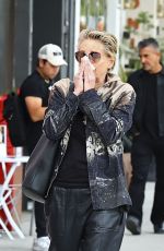SHARON STONE Out with Friends in Beverly Hills 12/11/2024