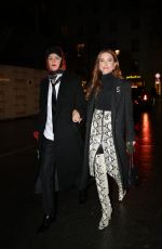 SOPHIA BUSH and ASHLYN HARRIS Out for a Romantic Dinner Date in Paris 12/14/2024
