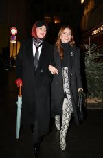 SOPHIA BUSH and ASHLYN HARRIS Out for a Romantic Dinner Date in Paris 12/14/2024