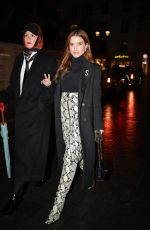 SOPHIA BUSH and ASHLYN HARRIS Out for a Romantic Dinner Date in Paris 12/14/2024