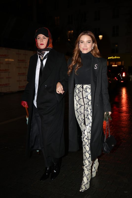 SOPHIA BUSH and ASHLYN HARRIS Out for a Romantic Dinner Date in Paris 12/14/2024
