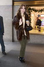 SUKI WATERHOUSE Out for Coffee Before Kelly Clarkson Show 12/10/2024
