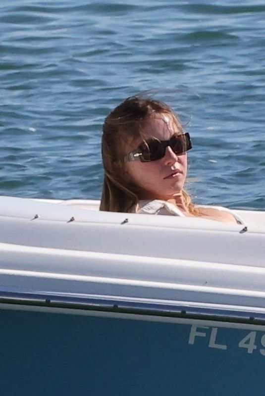 SYDNEY SWEENEY at a Boat Trip with Jonathan Davino and Friends in Florida Keys 12/12/2024