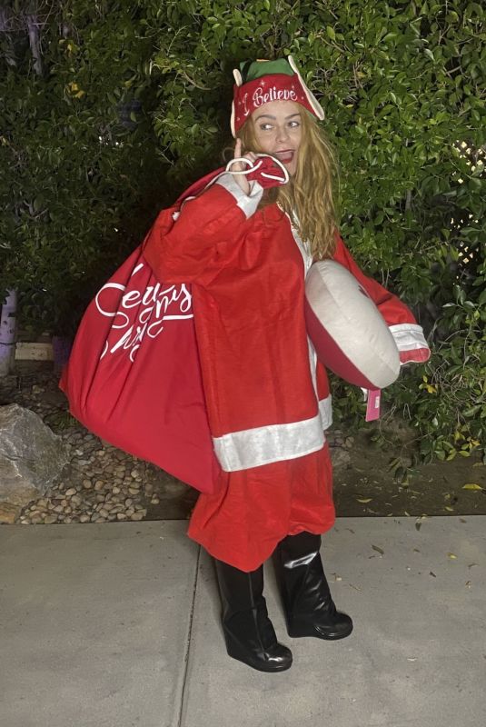 TARYN MANNING Dressed as Santa Out in Pasadena 12/26/2024