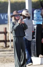 TEDDI MELENCAMP with Her Horse Trainer in Thermal 12/14/2024