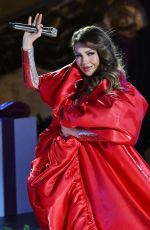 THALIA at 2024 Rockefeller Center Christmas Tree Lighting in New York 12/04/2024