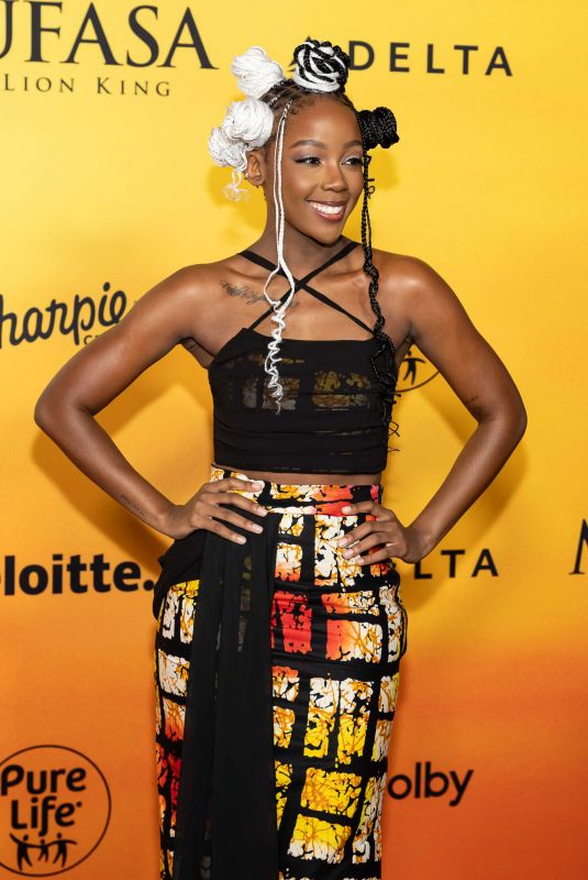 THUSO MBEDU at Mufasa: The Lion King Premiere at Dolby Theatre in Los Angeles 12/09/2024