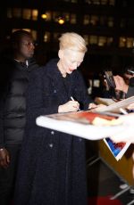 TILDA SWINTON Arrives at The Room Next Door Screening in Paris 12/16/2024