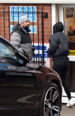 TULISA CONTOSTAVLOS Taking Her Range Rover for an MOT at a Garage in Cheshire 12/12/2024