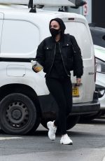 TULISA CONTOSTAVLOS Taking Her Range Rover for an MOT at a Garage in Cheshire 12/12/2024