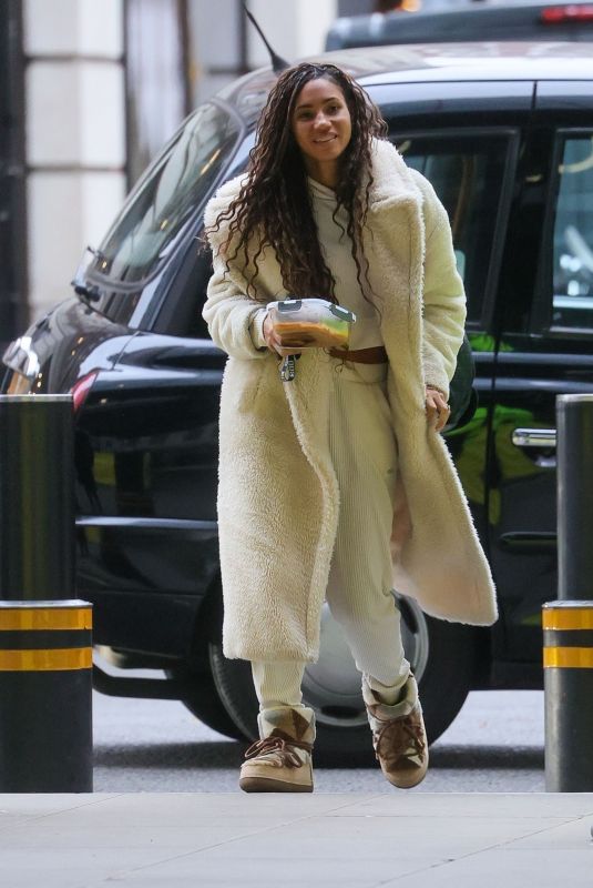 VICK HOPE Arrives at BBC Studios in London 12/16/2024