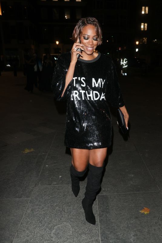 YVONNE ORJI Arrives at Vas J Morgan British Fashion Awards Afterparty with ASOS in London 12/02/2024