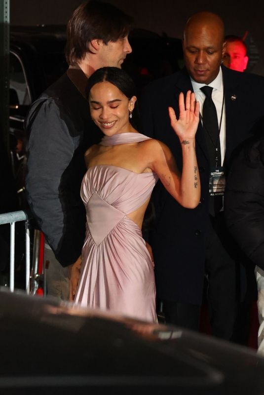 ZOE KRAVITZ Arrives at Gotham