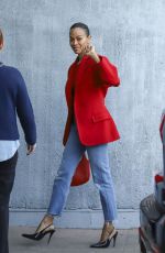 ZOE SALDANA Arrives at Harmony Gold Theater in Los Angeles 12/14/2024
