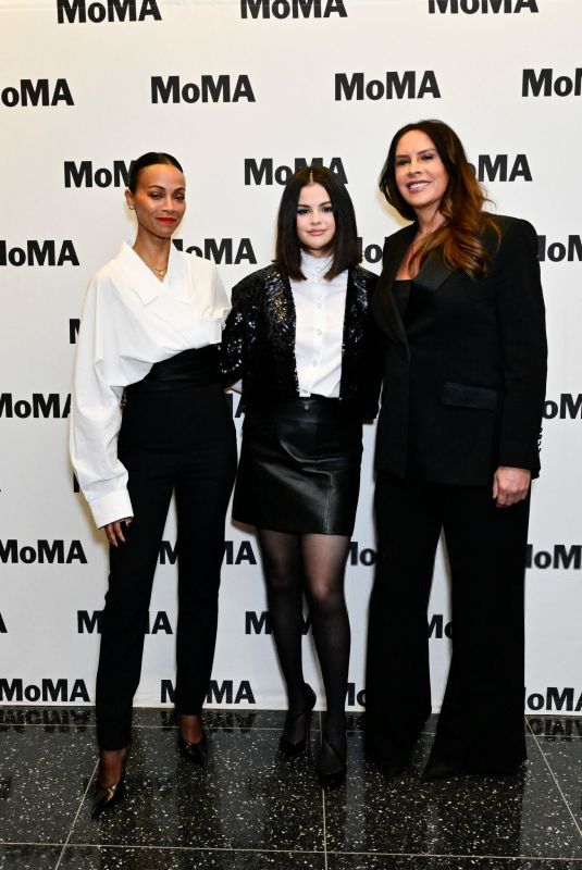 ZOE SALDANA< SELENA GOMEZ and KARLA SOFIA GASCON at MoMA