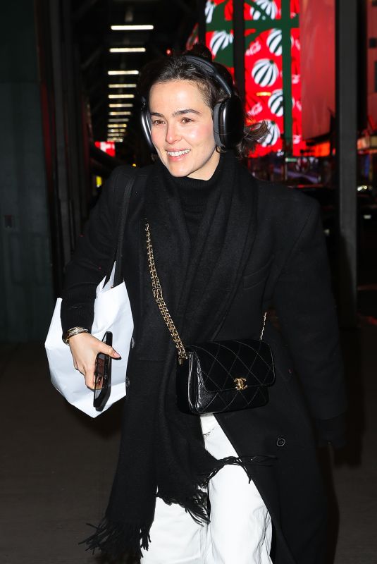 ZOEY DEUTCH Arrives at Our Town Broadway Show in New York 12/19/2024