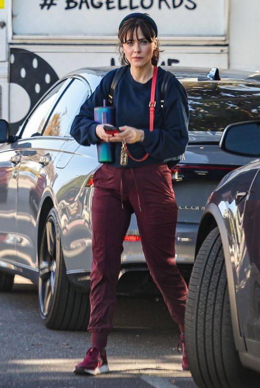 ZOOEY DESCHANEL Leaves Kate Somerville in Los Angeles 12/11/2024