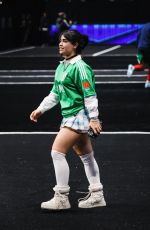 ALANA FLORES Arrives at Kings World Cup Nations 2025 Semi-finals at Kings League Arena 01/10/2025