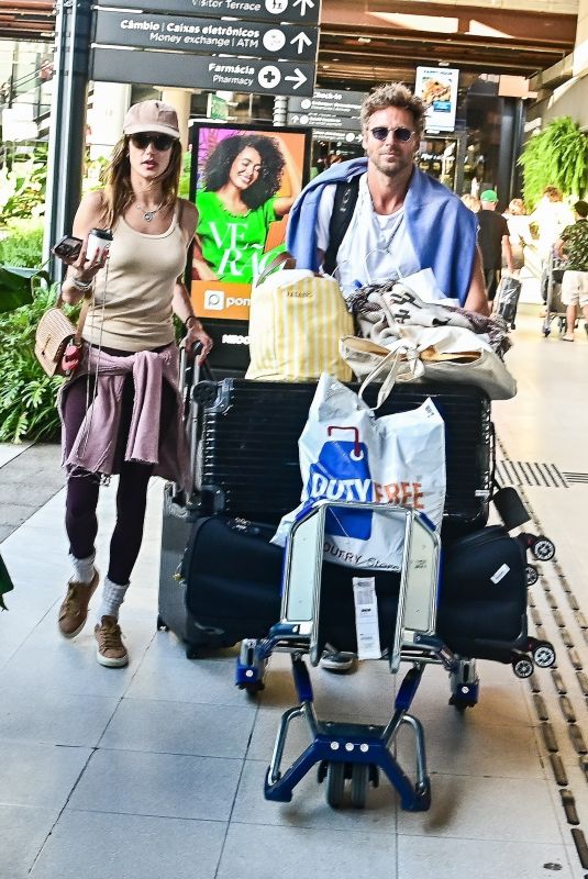 ALESSANDRA AMBROSIO and Buck Palmer Arrives in Florianopolis After New Year