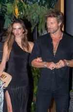 ALESSANDRA AMBROSIO and Buck Palmer at Asian Restaurant in Rio de Janeiro 01/14/2025