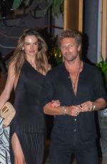 ALESSANDRA AMBROSIO and Buck Palmer at Asian Restaurant in Rio de Janeiro 01/14/2025