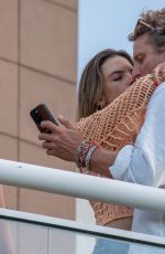 ALESSANDRA AMBROSIO and Buck Palmer Kissing at Family Lunch in Florianopolis 01/04/2025