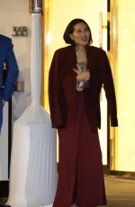 ALICIA HANNAH-KIM Leaves Paramount Golden Globe Nominee Celebration in Beverly Hills 01/04/2005