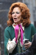 ALLISON JANNEY on the Set of Palm Royale Season 2 Filming in Los Angeles 01/23/2025