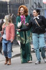 ALLISON JANNEY on the Set of Palm Royale Season 2 Filming in Los Angeles 01/23/2025